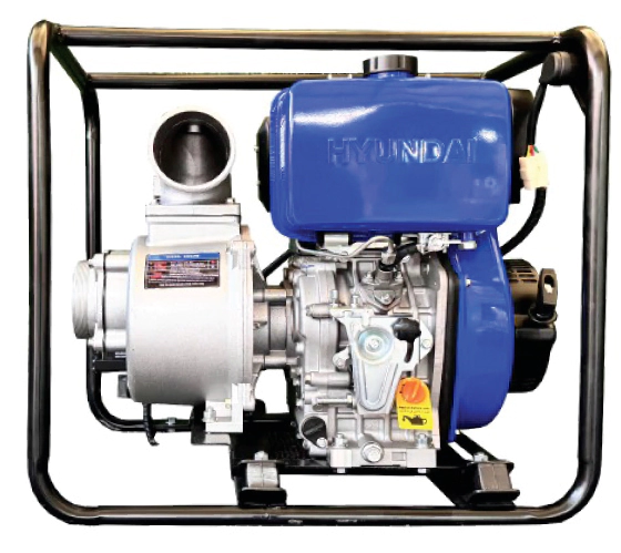 موتور پمپ دیزلی هیوندای 4 اینچ 20 متری مدل HW457EDP استارتی